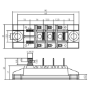 Drehstrom Bückengleichrichter 60A  1600V